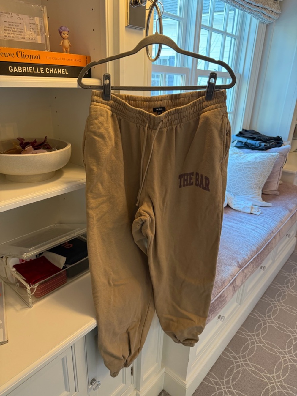 THE BAR Tan Jogger Sweatpants